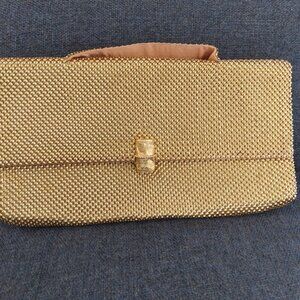 Whiting and Davis gold mesh clutch